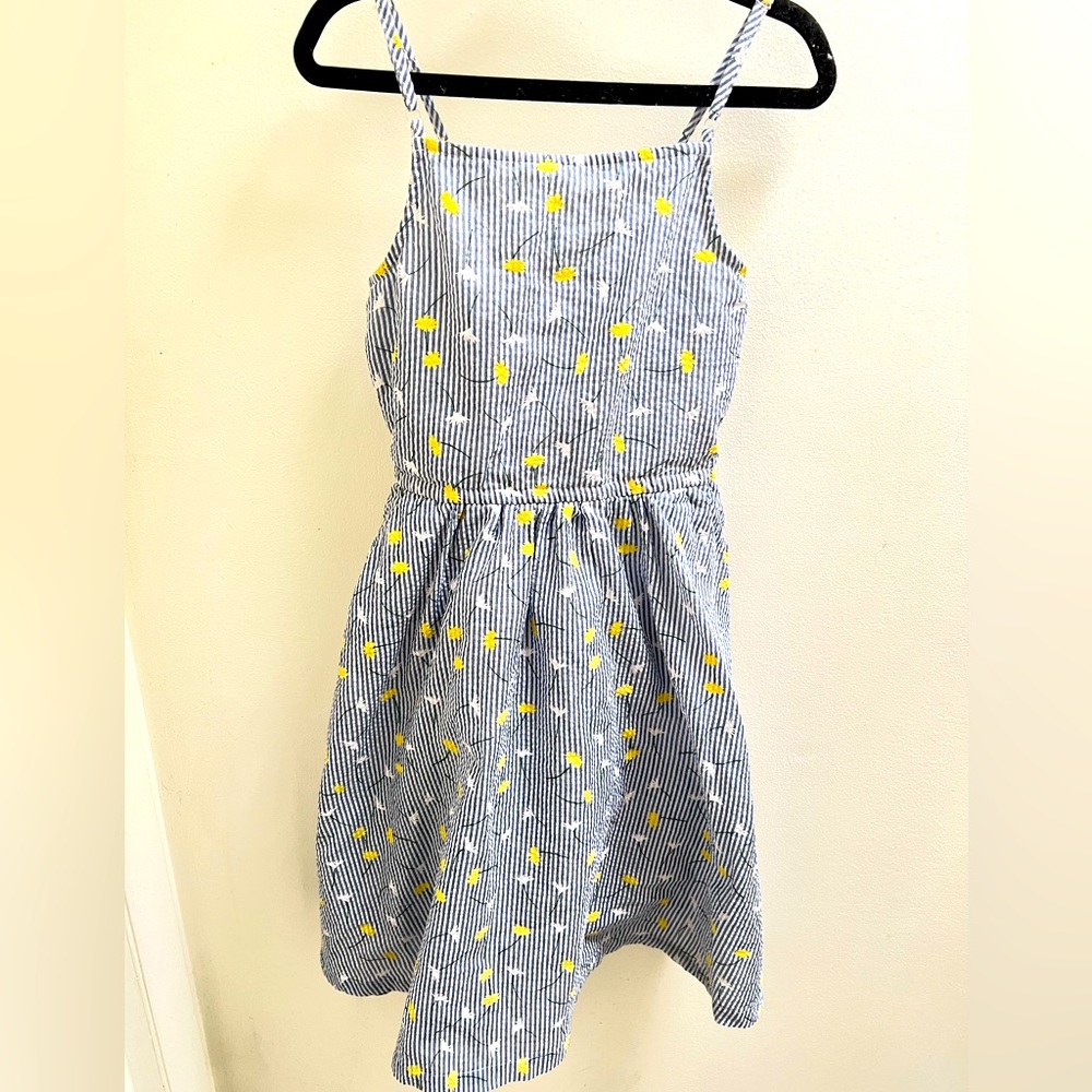 Girls Striped Flower Dress